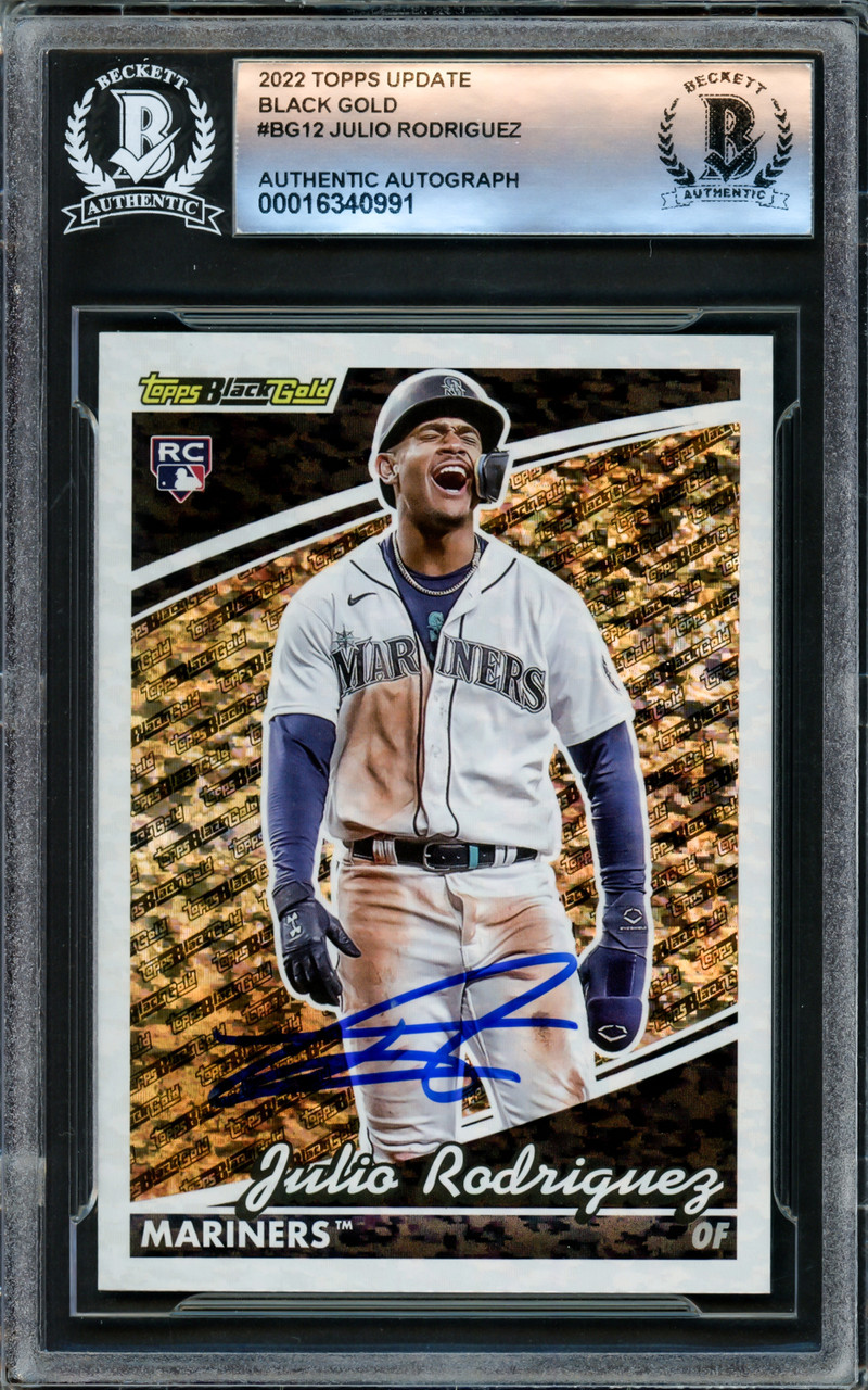 Julio Rodriguez Autographed 2022 Topps Black Gold Rookie Card #BG