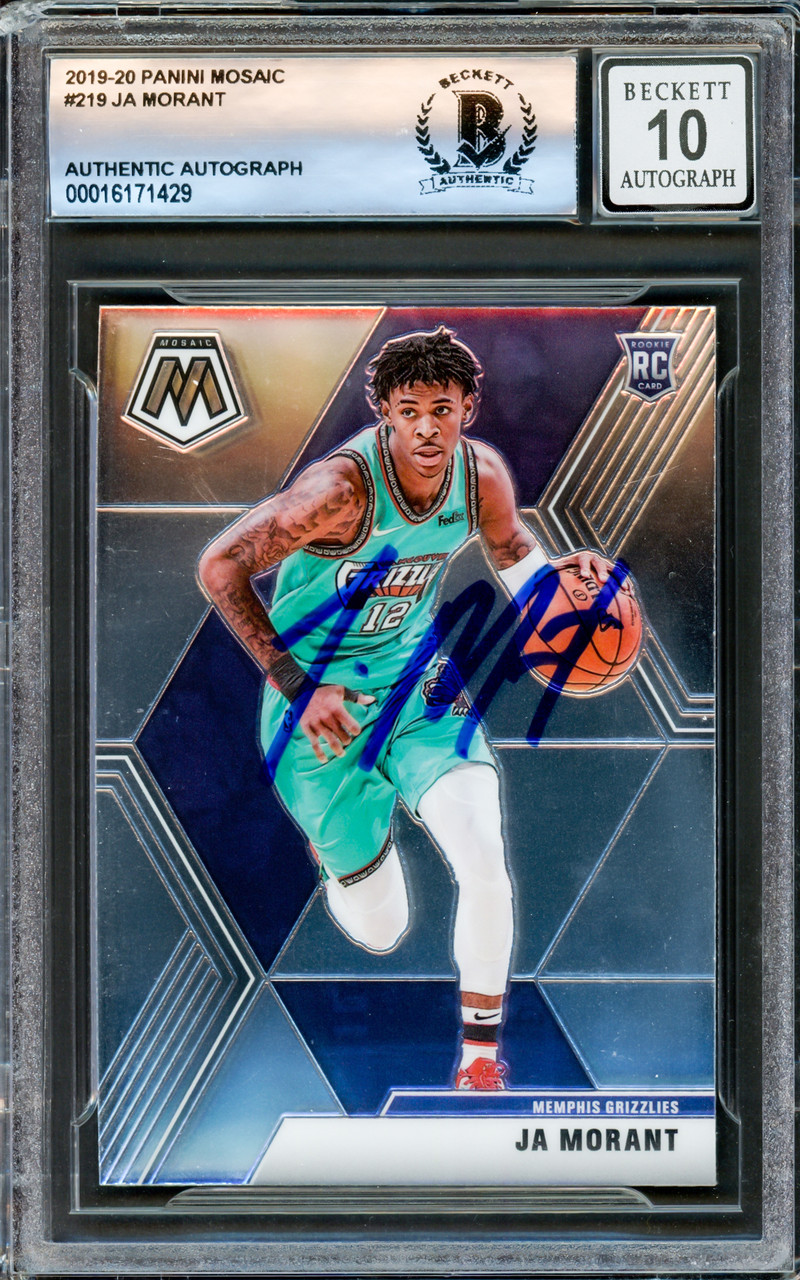 Ja Morant Autographed 2019-20 Panini Mosaic Rookie Card #219