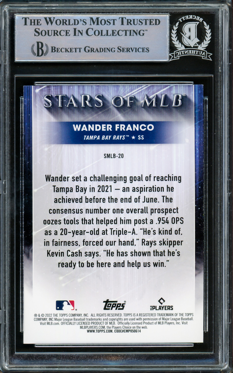 Wander Franco Autographed 2022 Topps Stars of MLB Rookie Card