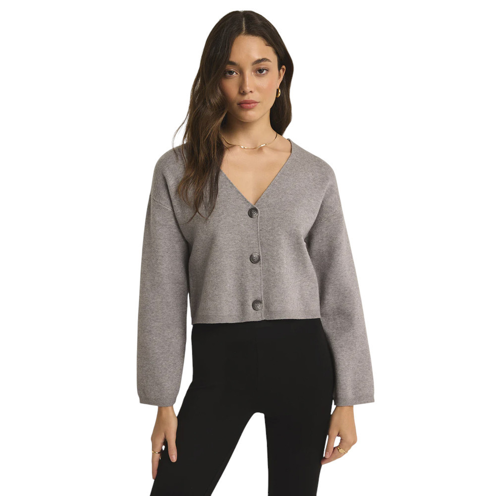 Z SUPPLY ESTELLE GREY CARDIGAN | PURPLE LEOPARD BOUTIQUE