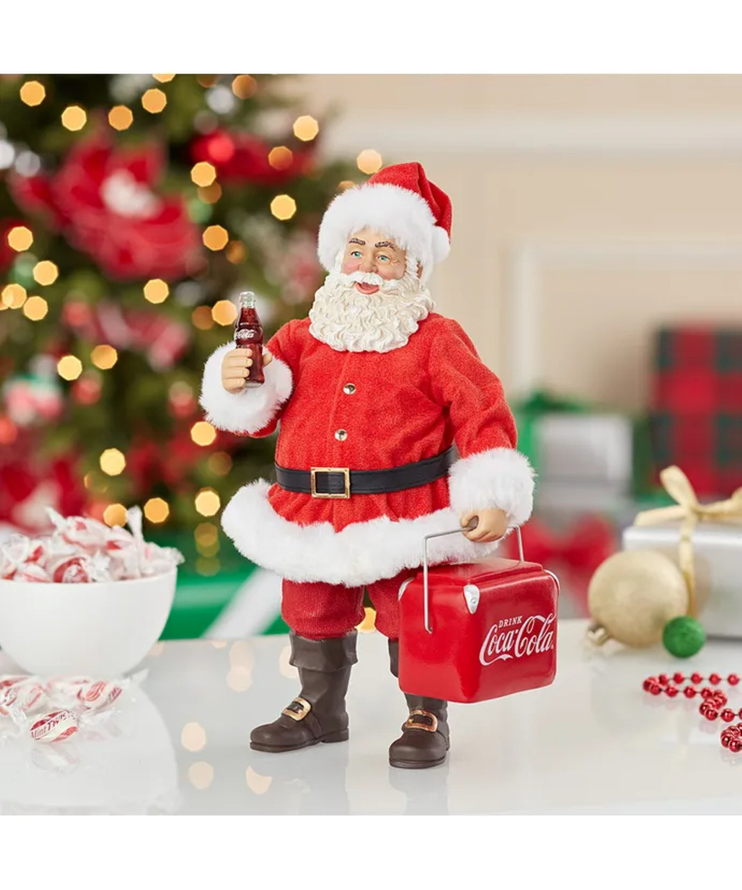 Coca-Cola Santa with Cooler Christmas Decoration - 10.5