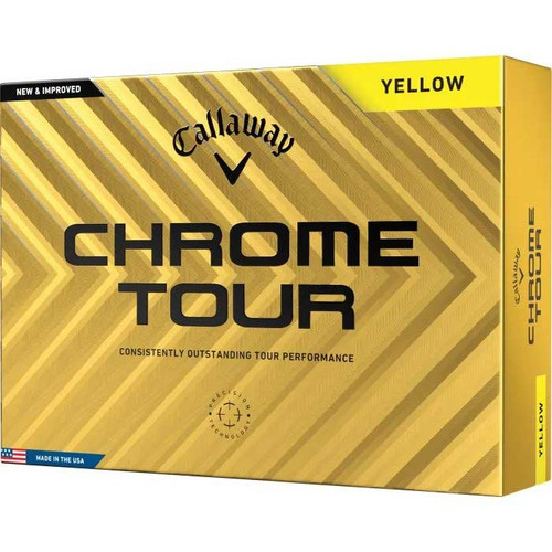 Callaway Chrome Tour Triple Track Yellow Golf Balls 2024 - Dallas