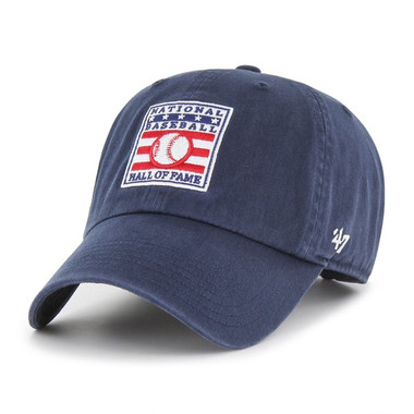 Men's Baseball Hall of Fame Navy Logo Clean Up Adjustable Cap