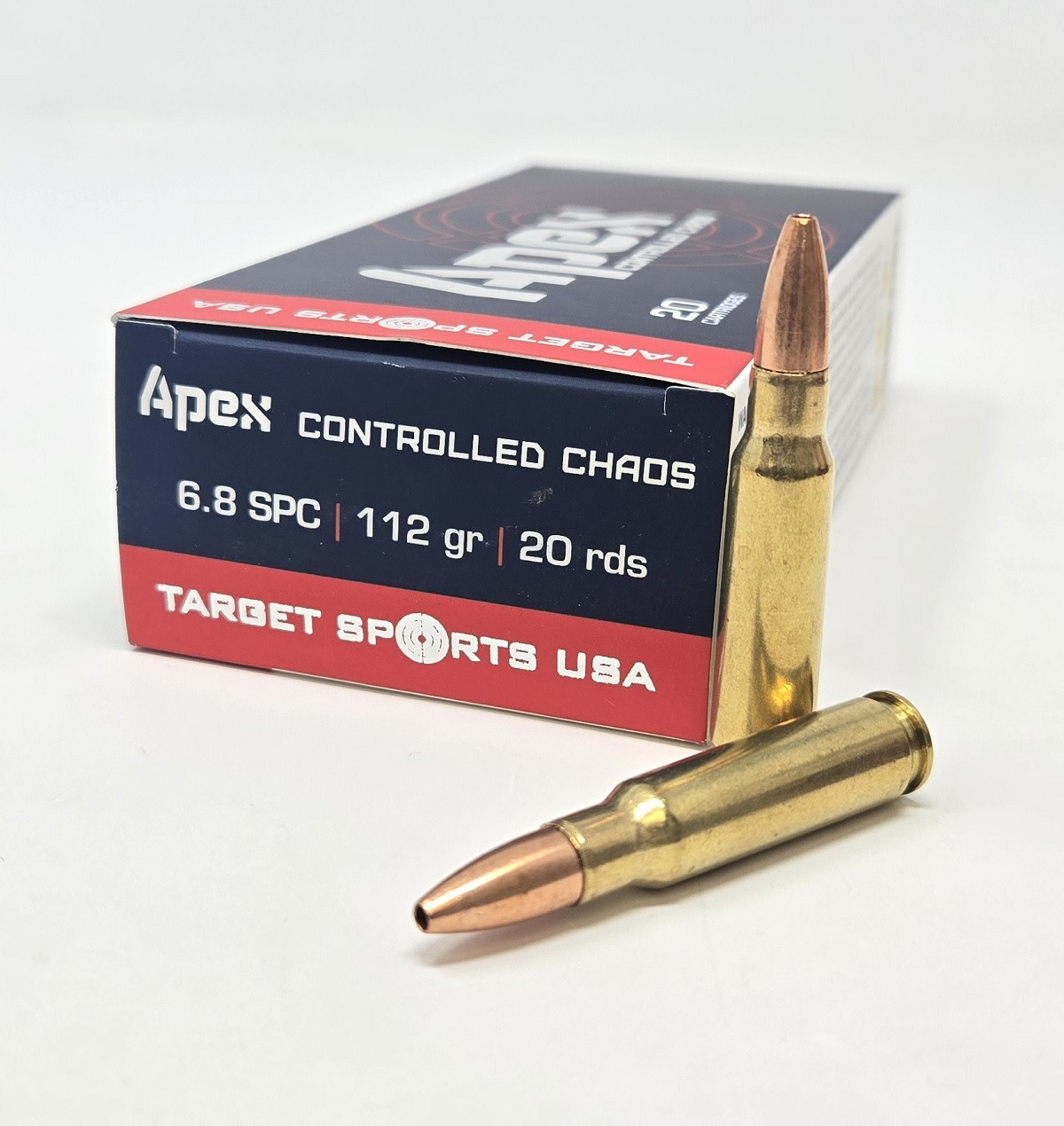 Target Sports 6.8 SPC Ammunition Apex Lead Free TS68SPCCC1 112
