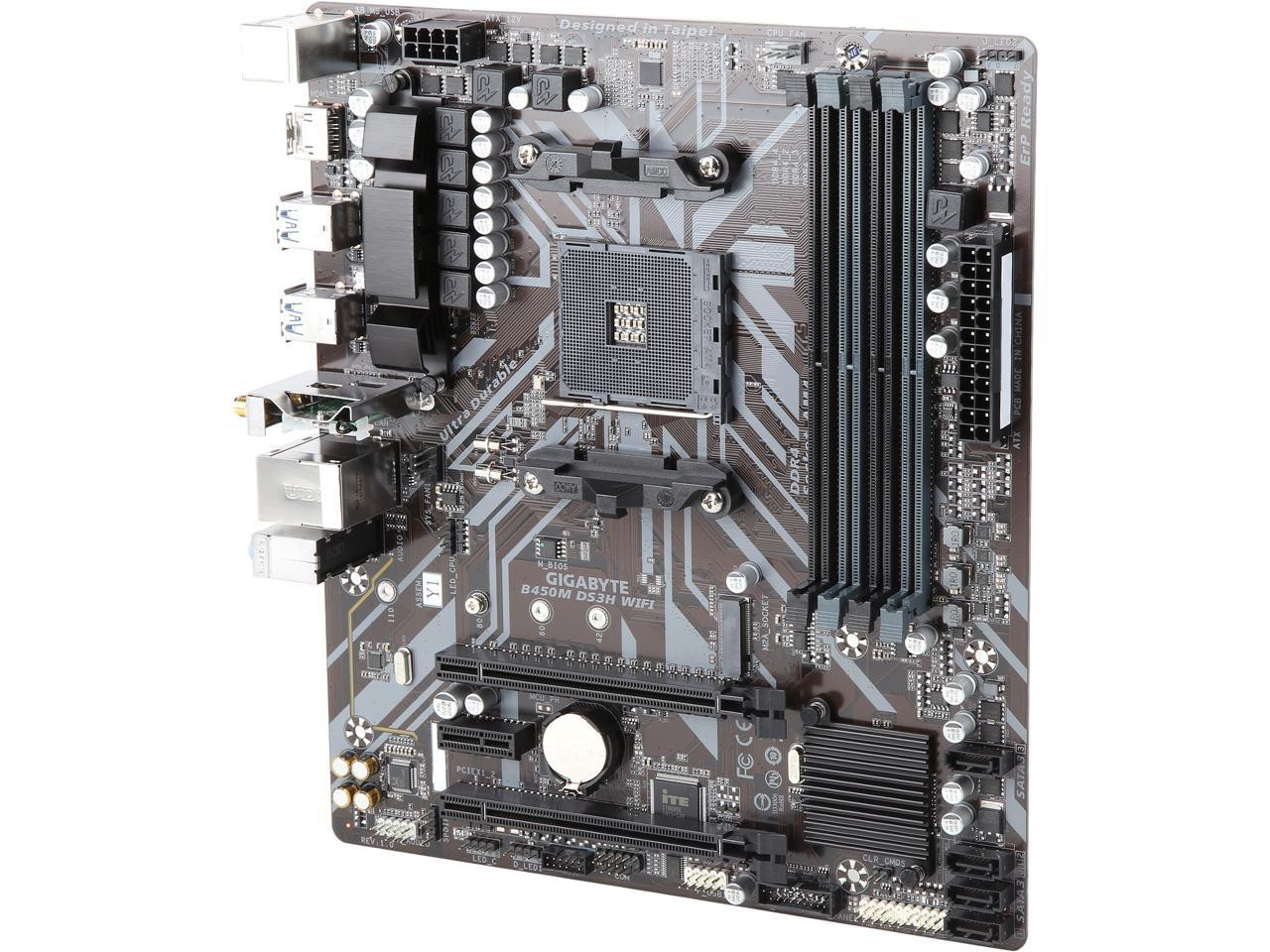 Gigabyte B450M DS3H WIFI Gaming Desktop Motherboard - | Beach Audio
