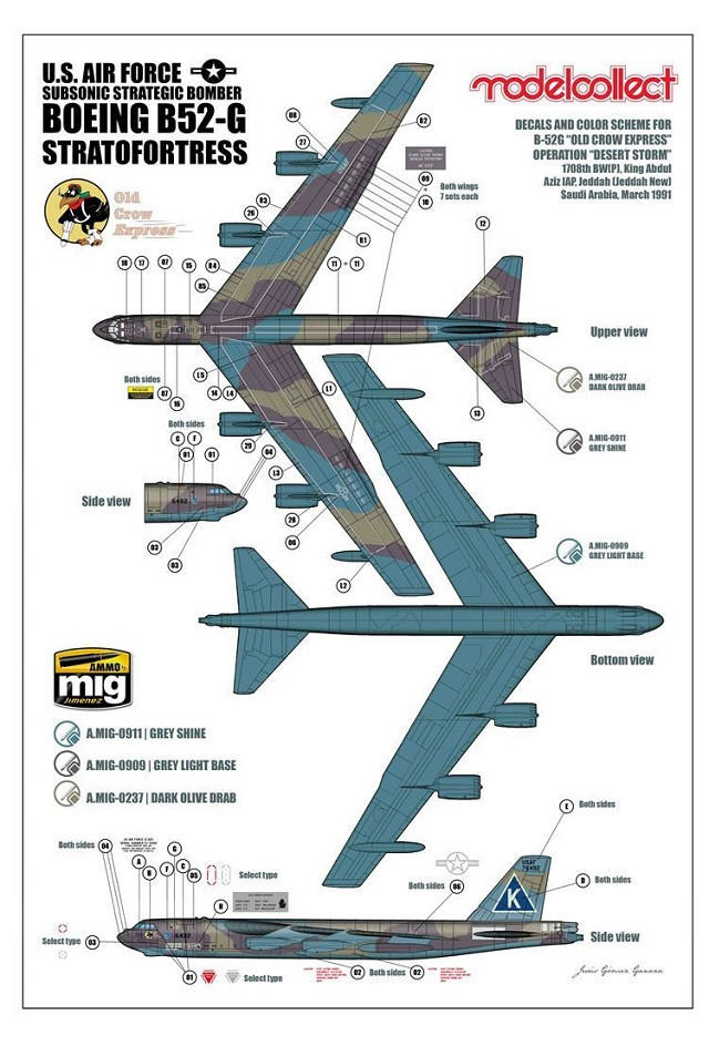 1/72 Model Collect USAF B-52G Stratofortress Strategic Bomber