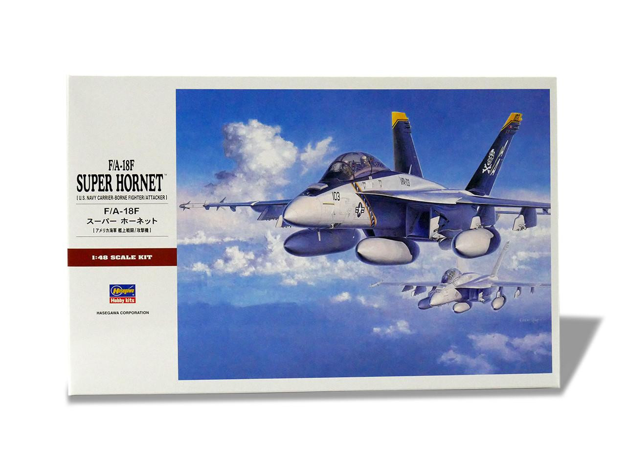 1/48 Hasegawa F/A-18F SUPER HORNET Plastic Model Kit - Squadron.com