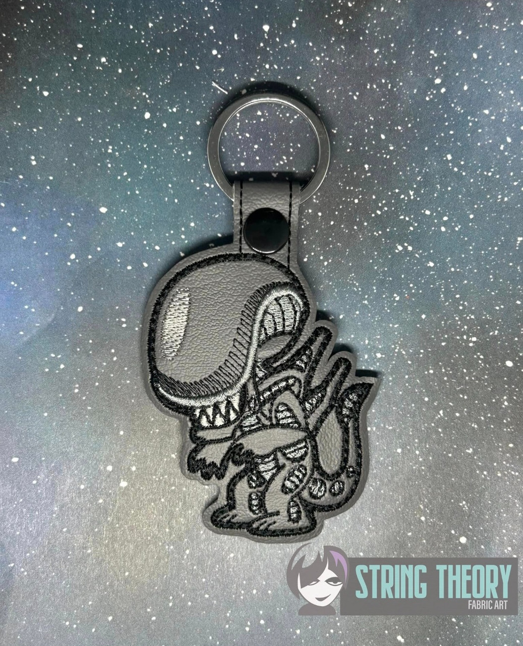 Chibi Horror Killers Embroidered Snap tab Keychains