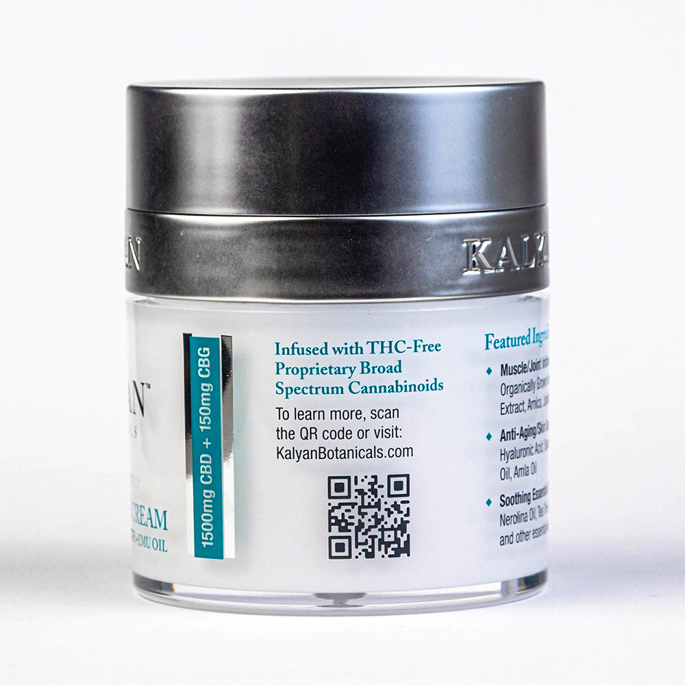 Kalyan CBD Massage Cream 50ml/1.7oz (Total CBD 1500mg + CBG 150mg)