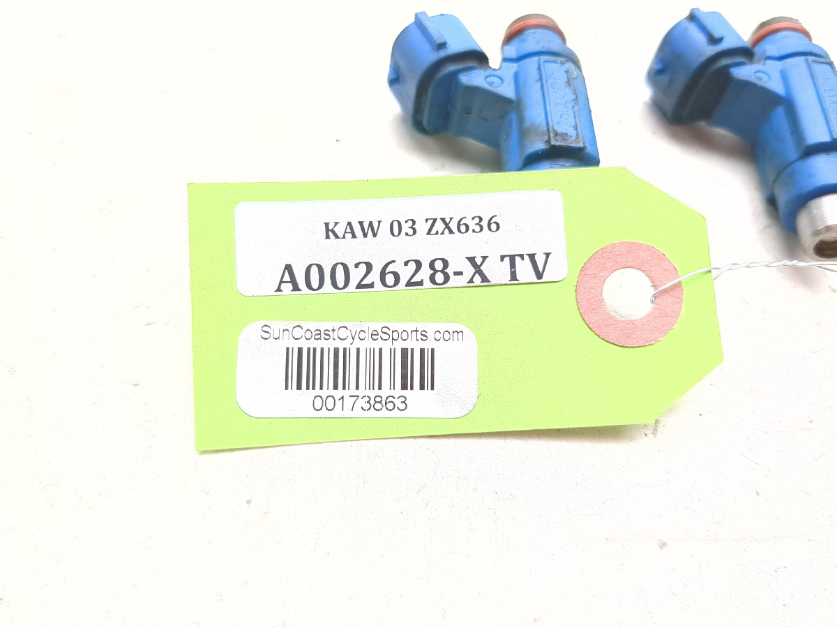 03 04 Kawasaki Ninja ZX6 ZX 636 Gas Fuel Injectors 2800321 - Sun