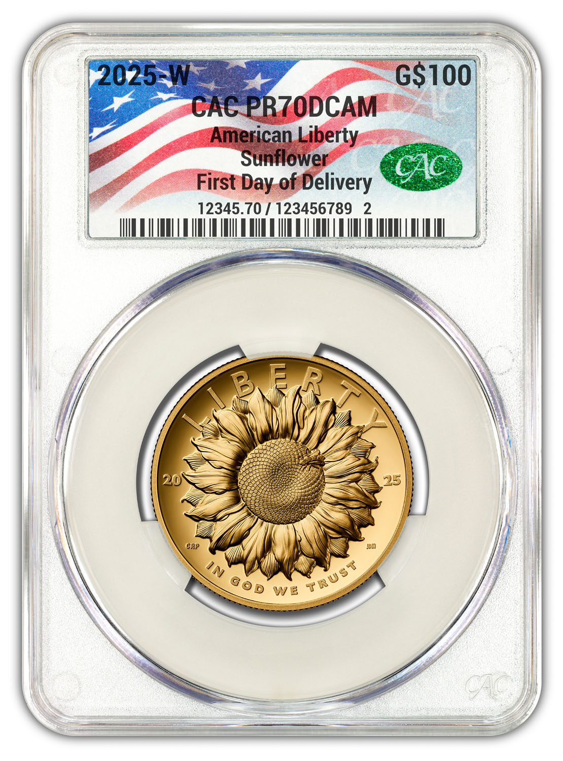 2025-W American Liberty Series Gold High Relief FDD CAC PF70 | LCR