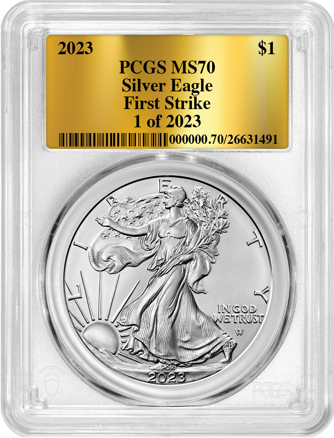 2023 Silver Eagle Special Label 1-2023 PCGS MS70 | LCR Coin