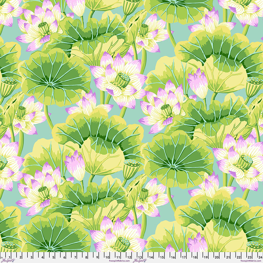 FreeSpirit Fabrics | Lake Blossoms - Green| Kaffe Fassett