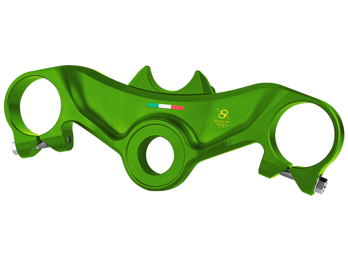 Bonamici Top Triple Clamp Kawasaki ZX-4RR (Green): MOTO-D Racing