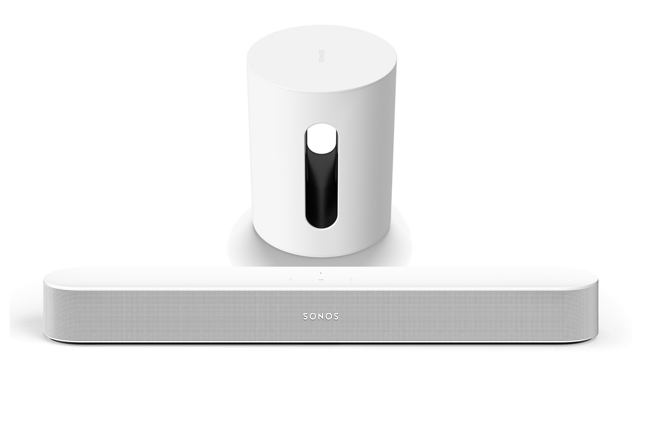 Sonos Beam Gen 2 & Sub Mini (White) | Compact Smart Soundbar