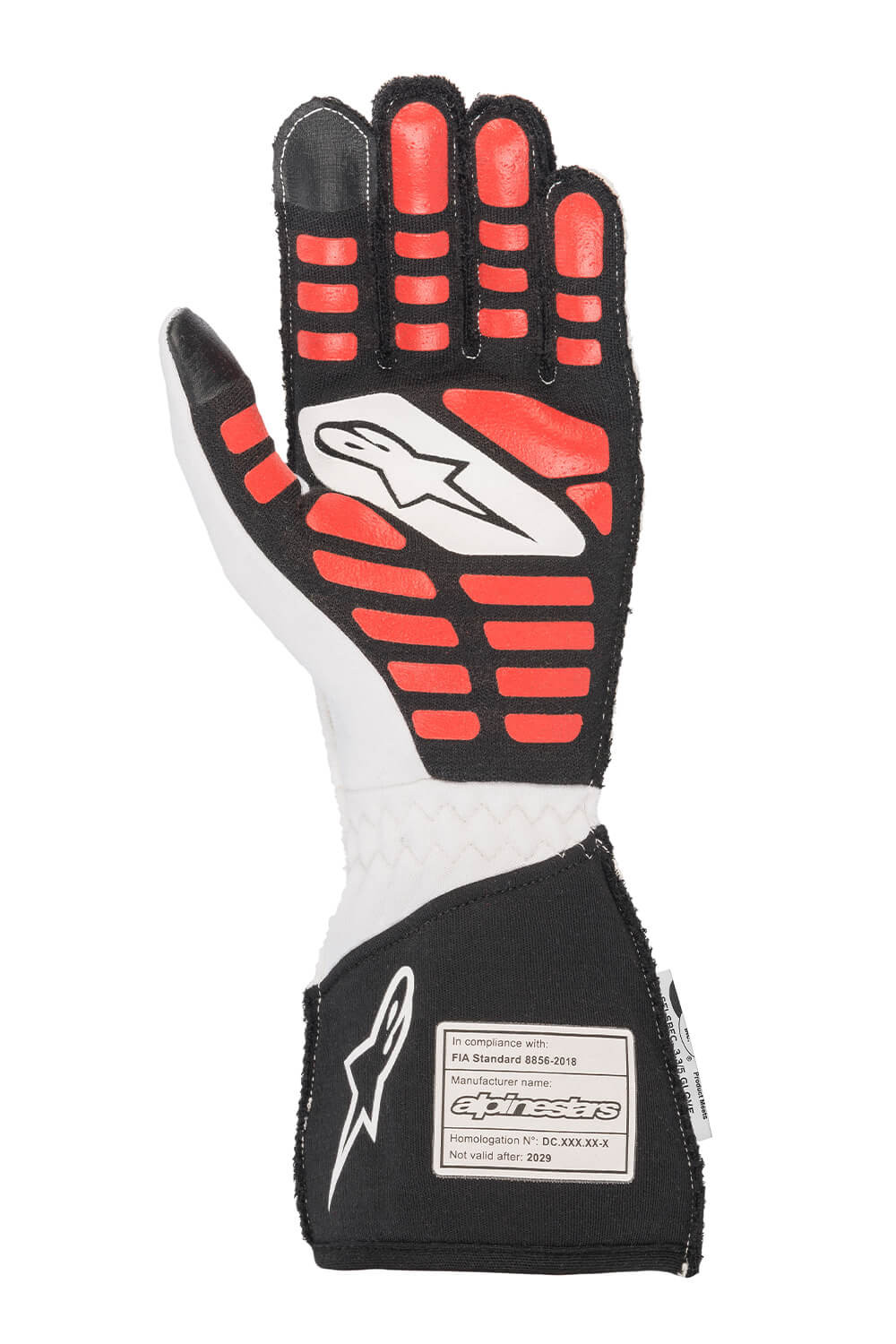 Tech-1 ZX V2 Gloves White Red Racing Gloves