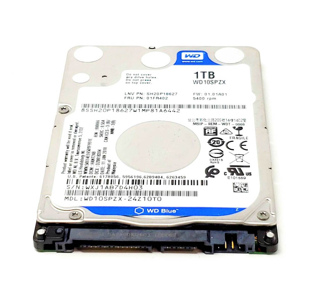 Western Digital WD10SPZX-75Z10T2 - 1TB 5.4K RPM SATA 7mm 2.5