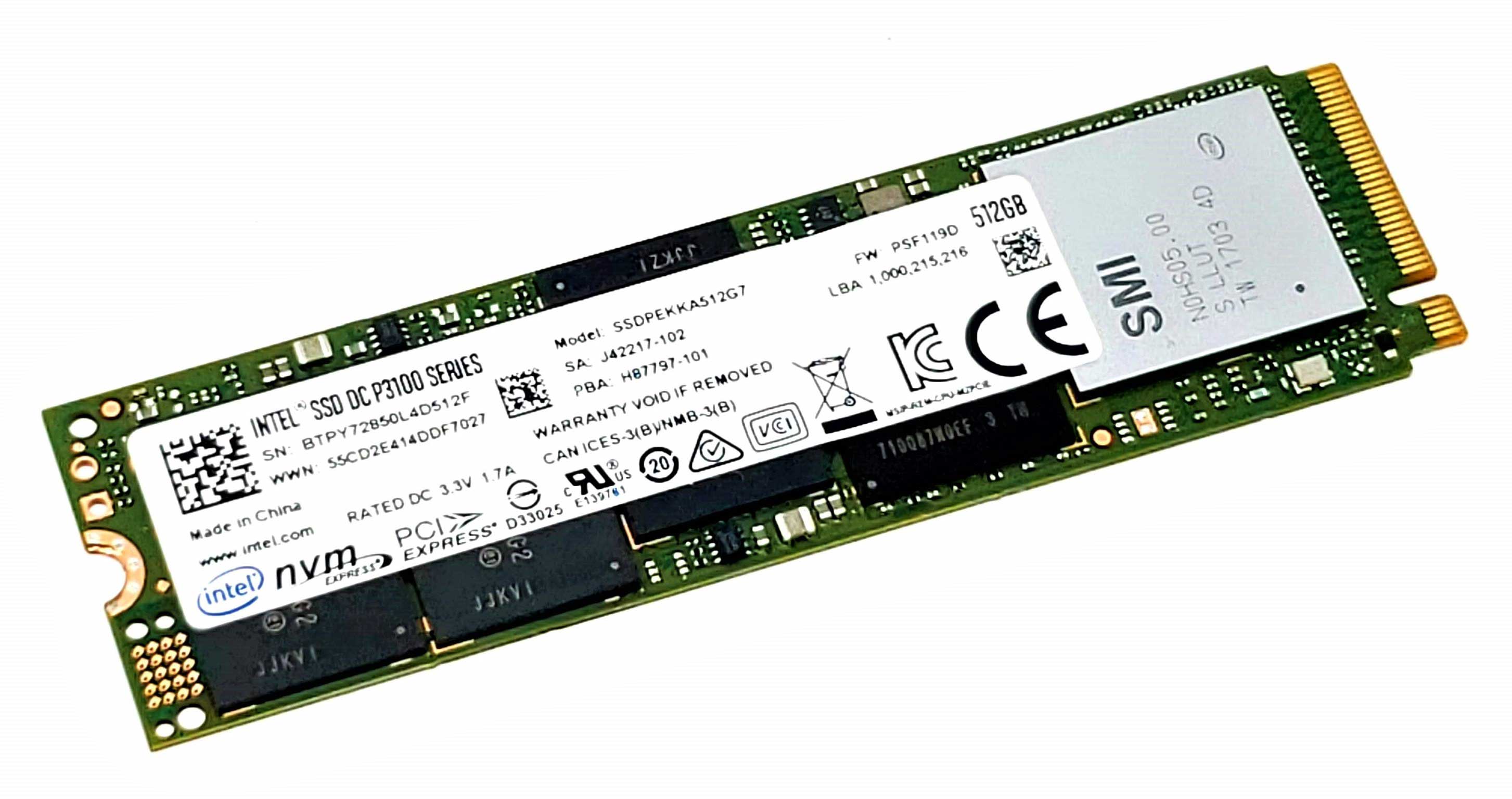 Intel SSDPEKNW512G8X1 - 512GB M.2 PCIe NVMe 2280 MLC 3D-Nand SSD
