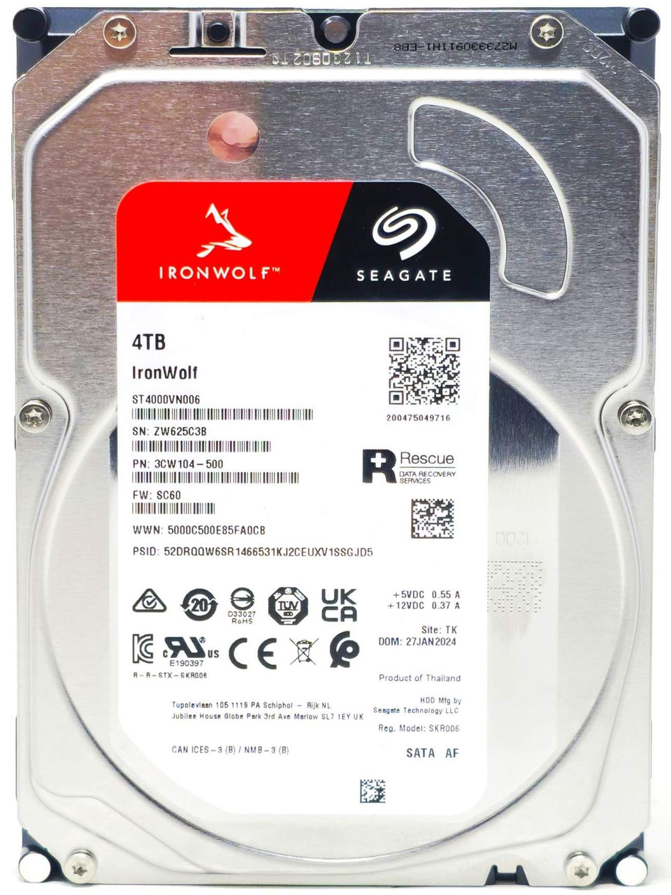 Seagate 3CW104-500 - 4TB 5.4K RPM 256MB Cache 6Gb/s SATA 3.5