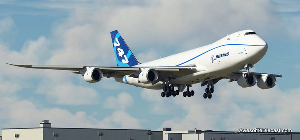 Boeing 747-8F Company House Colors (Reg #N747EX) 1:400 Diecast