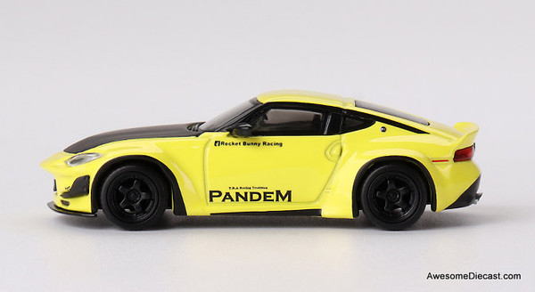 Nissan Z Pandem, Ikazuchi Yellow 1:64 Diecast Model Car by Mini GT