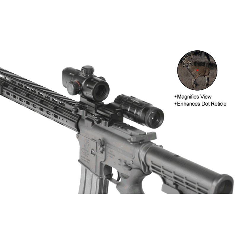 UTG SCP-MF3WEQS Magnifier 3x 25mm Obj 2 Eye Relief Black