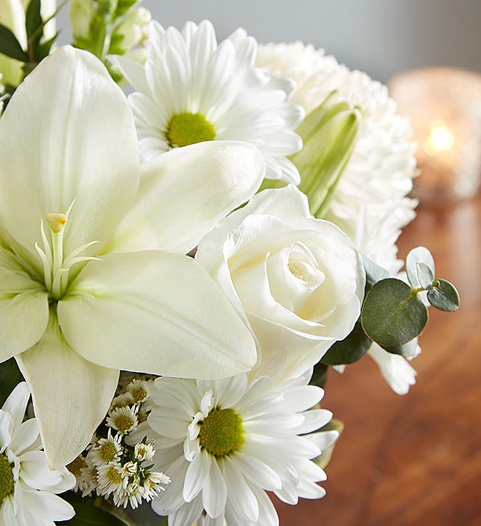 Healing Tears™ All White | White Flowers for Sympathy and Healing