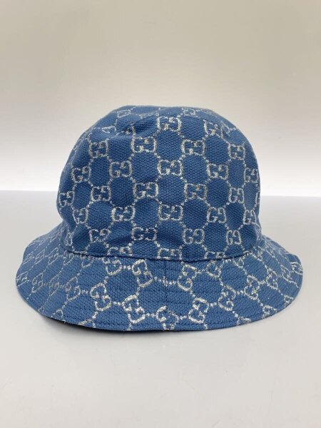 GUCCI グッチ バケットハット 青 GGパターン