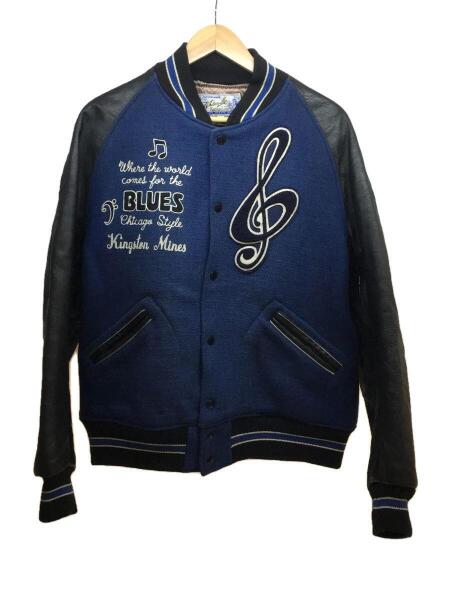 Whitesville(ホワイツビル) / スタジャン/42/レザー/ネイビー/WV10936