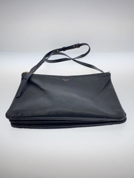 CELINE(セリーヌ) / ショルダーバッグ/レザー/BLK/トリオラージ