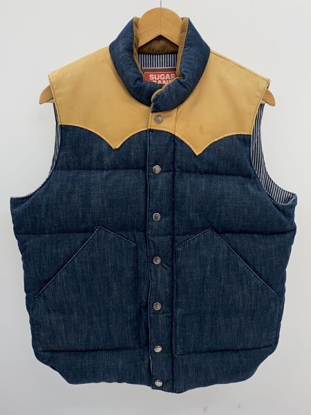SUGAR CANE(シュガーケイン) / Leather York Denim Down Vestレザー
