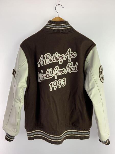 A BATHING APE(アベイシングエイプ) / スタジャン/M/ウール/BRW