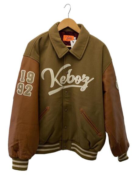 KEBOZ MELTON & LEATHER VARSITY JACKET
