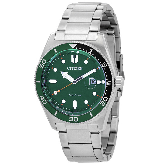 Citizen Marine Eco-Drive Green Dial Men's Watch AW1768-80X
