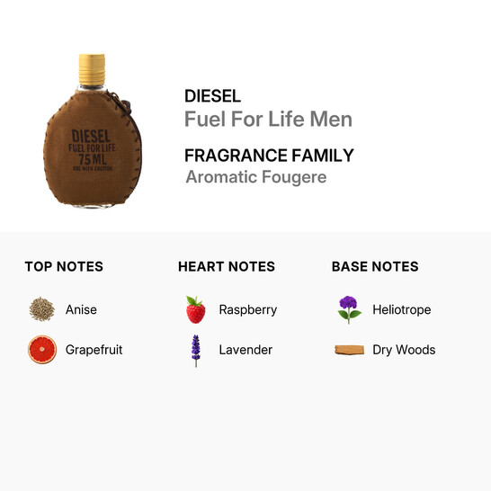 DIESEL FUEL FOR LIFE 75 ML 男性用香水 Fuel For Life Cologne