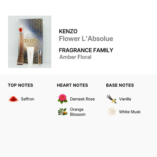 Kenzo Ladies Flower L'Absolue 3 pc Gift Set Fragrances