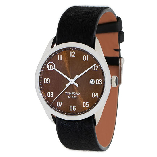 Tom Ford 002 Automatic Brown Dial Men's Watch TF0120175083 BLA