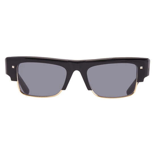 Valentino Garavani Grey Rectangular Unisex Sunglasses VLS-164 A 52