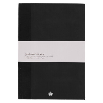 Montblanc Stationery Lined Notebook- Black 113294 4017941753557