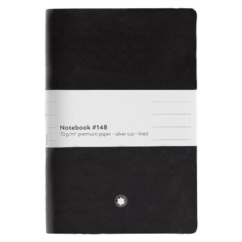 Montblanc Stationery Lined Notebook- Black 113294 4017941753557