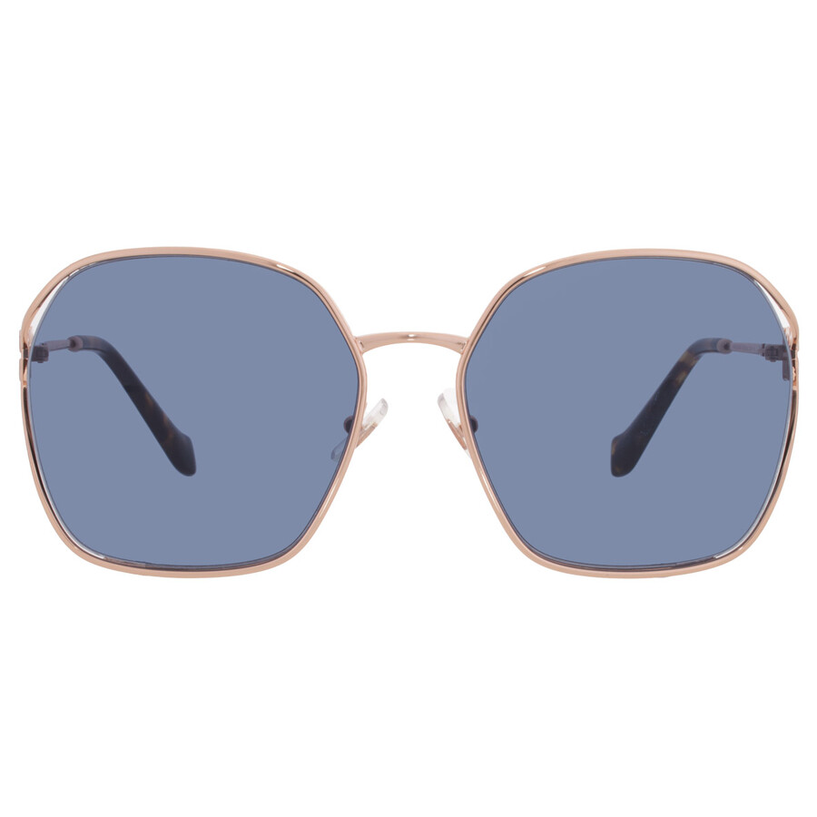 Miu Miu Blue Oversized Ladies Sunglasses MU 52WS ZVF1V1 60