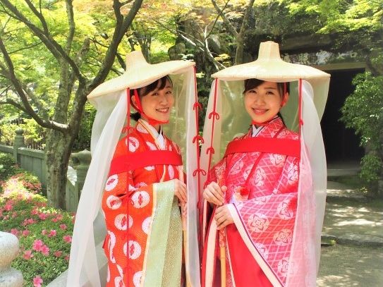 平安のおでかけスタイル「壺装束」で宮島観光！大聖院＆紅葉谷公園を
