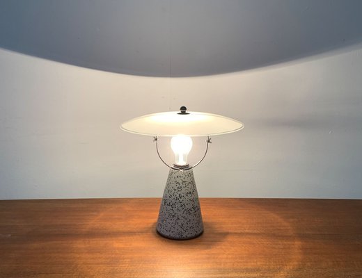 Vintage Postmodern Eno Glass and Terrazzo Table Lamp from Ikea