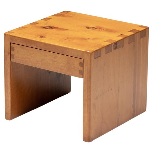 Pine Bedside Table by Charlotte Perriand, France, 1960s for sale