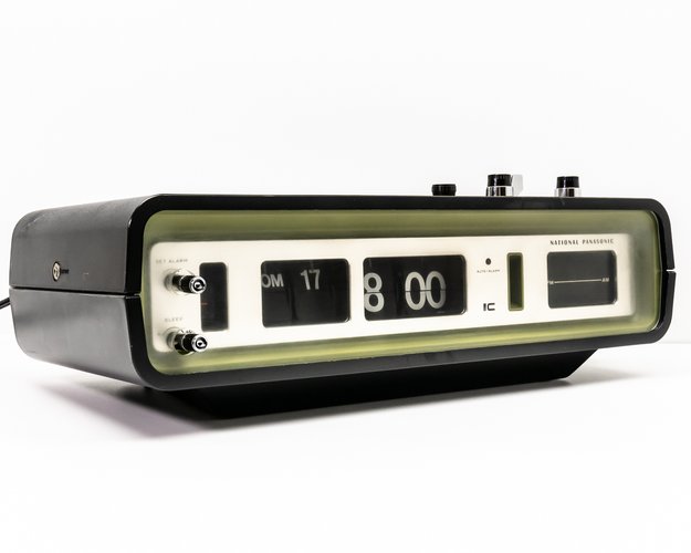 National Panasonic Rc 707b Alarm Radio Flip Clock, 1972 for sale