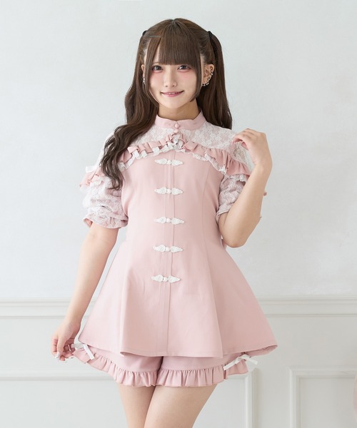 Palelfy ボレロ風チャイナコンビネゾン Palelfy ボレロ風チャイナ