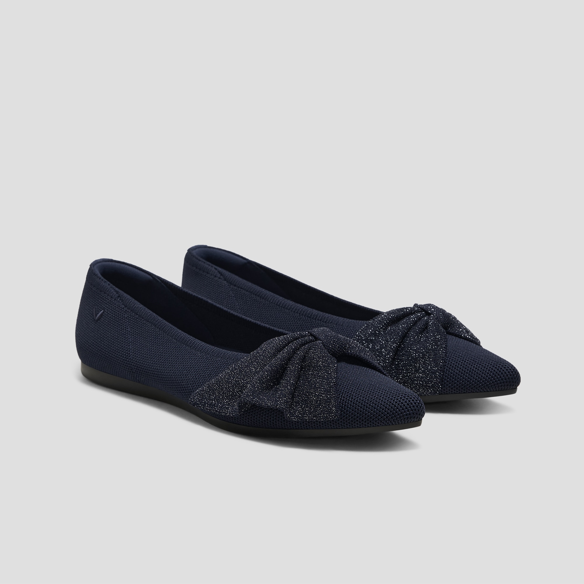 Pointed-Toe Bow Flats (Azura) | VIVAIA