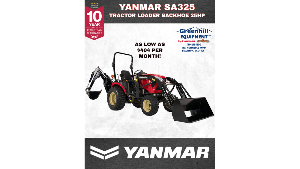 2026 Yanmar USA SA325 TLB for Sale | Greenhill Equipment LLC