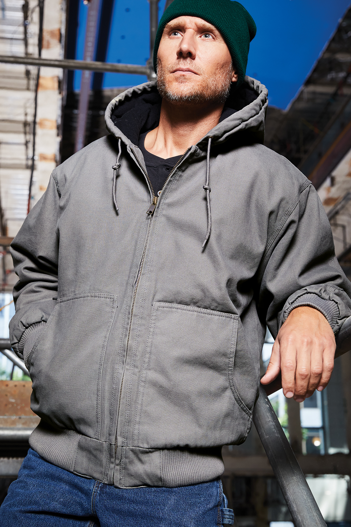 CornerStone Washed Duck Cloth Insulated Hooded Work Jacket