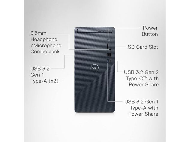 Dell Inspiron 3020 Desktop, 13th Gen Intel i5-13400, 16GB RAM